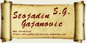 Stojadin Gajanović vizit kartica
